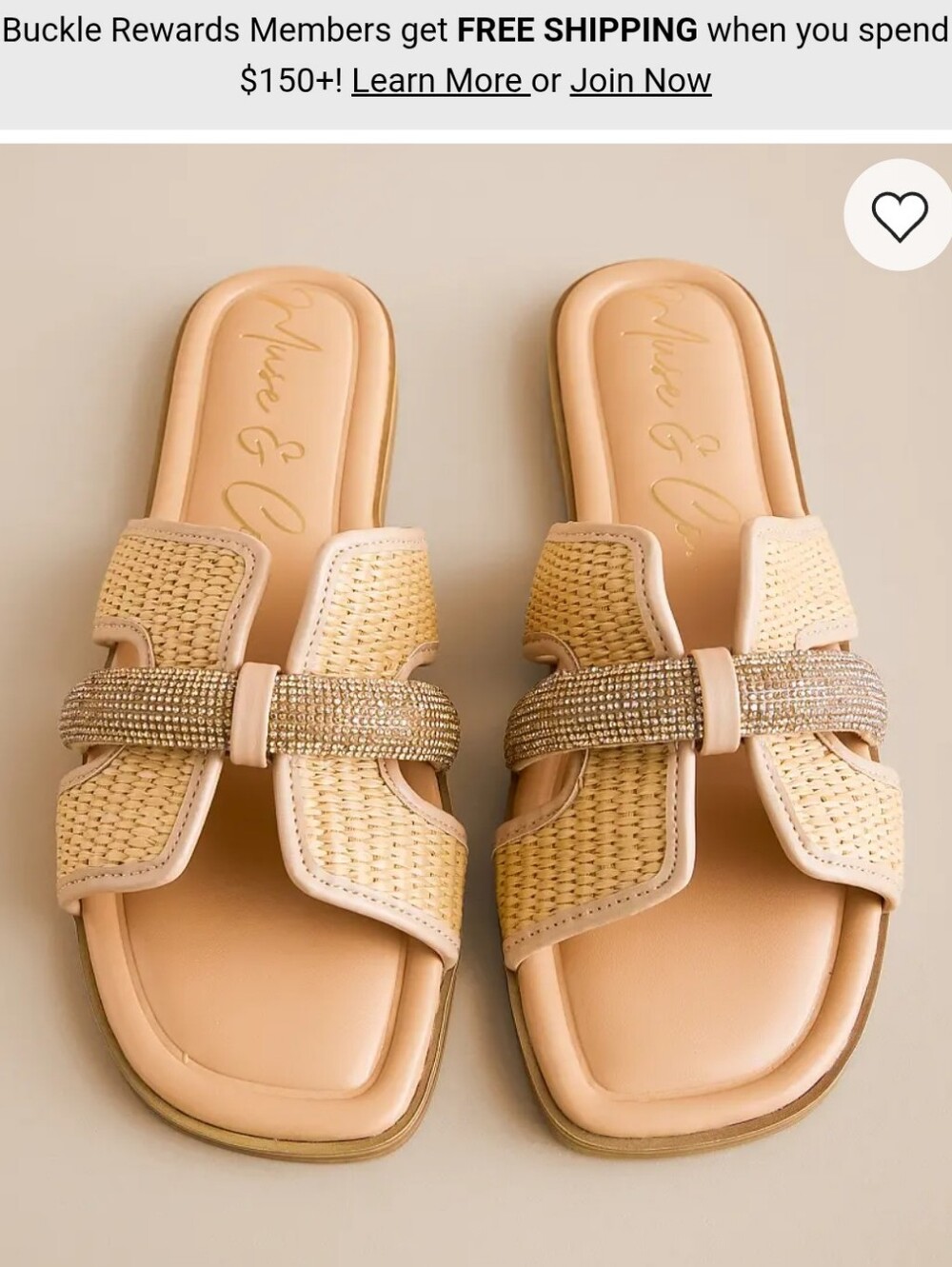 Buckle Muse & Co Raffia Glitz Sandals